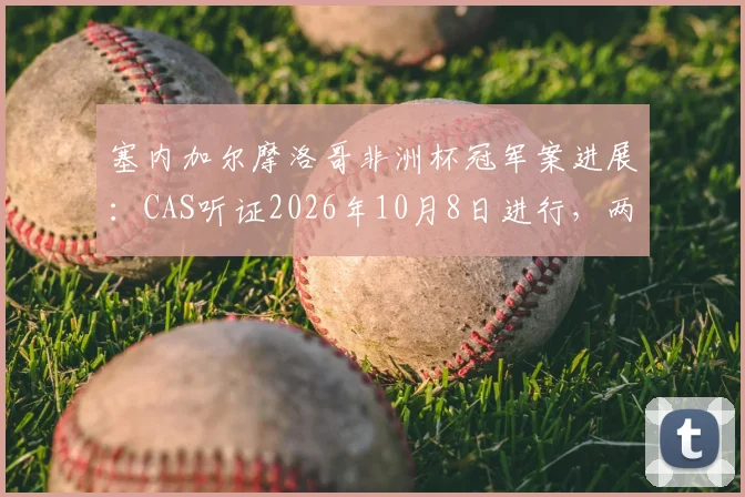 塞内加尔摩洛哥非洲杯冠军案进展：CAS听证2026年10月8日进行，两队球迷需关注哪些要点？