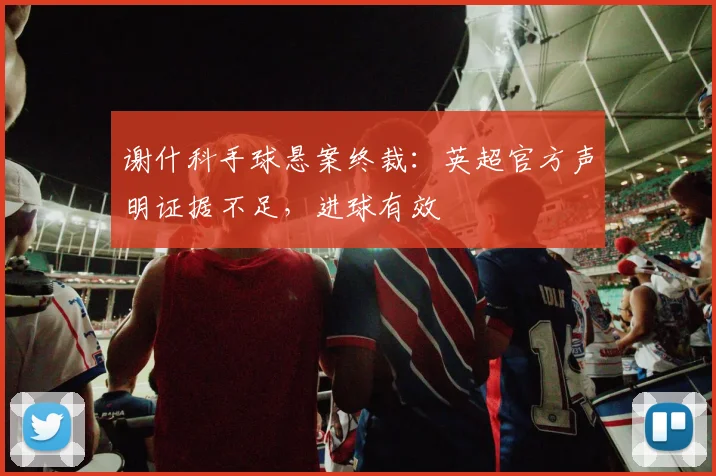 谢什科手球悬案终裁：英超官方声明证据不足，进球有效